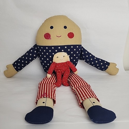 Handmade plush sitter doll - handmade,