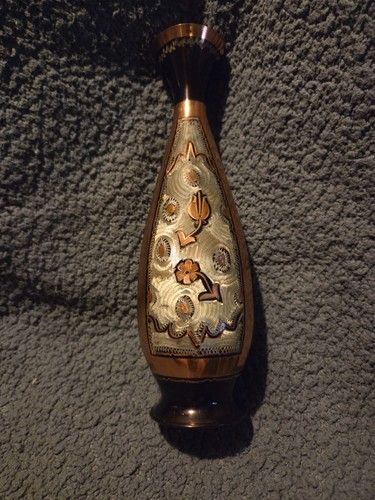 Vintage turkish copper vase - vintage,