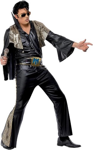 Black and gold elvis - black,