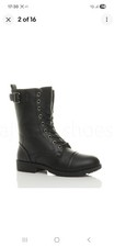 WOMENS LADIES LOW HEEL LACE UP