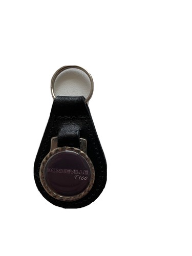Black leather keyring fob - keyring/,