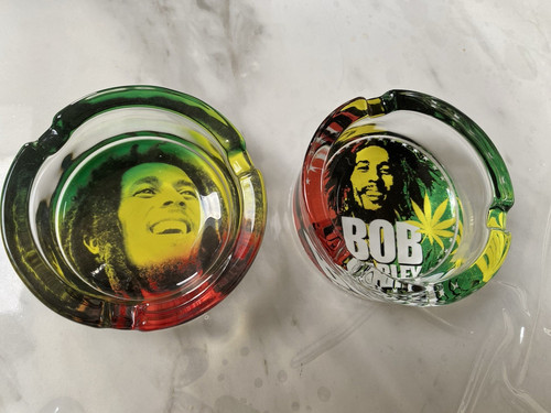 Bob marley glass ashtrays x - marley,