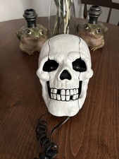 Novelty White Skull Shaped Telephone Landline Phone