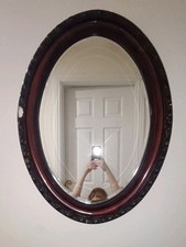 Vintage 1930s Oval Wall Mirror