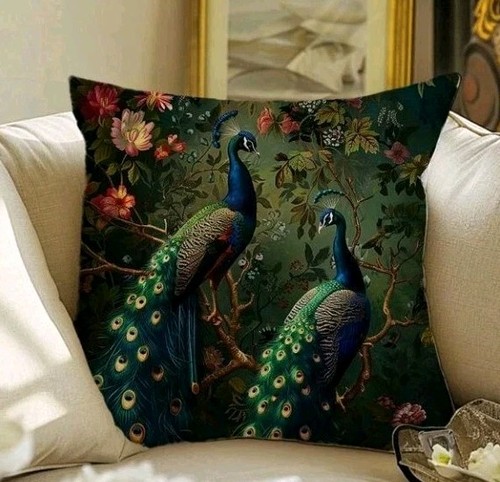Peacock cushion covers - x,