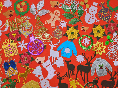 Christmas shapes die cut - christmas,