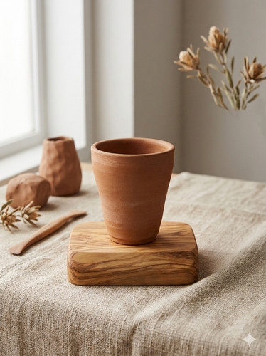Handmade clay coffee - handmade,