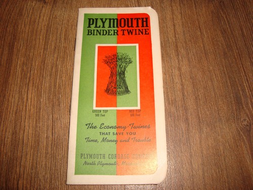 Vintage plymouth binder twine - binder,