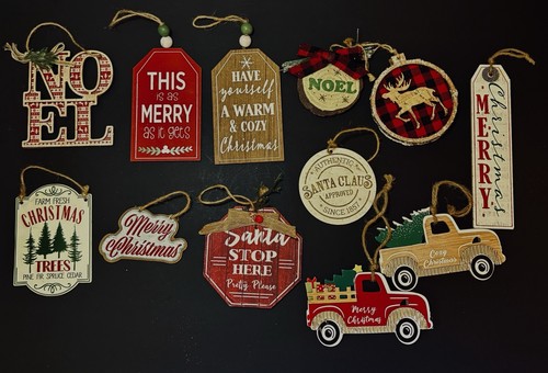 Lot rustic christmas - of, 12