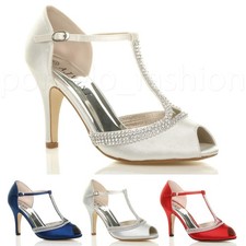 WOMENS LADIES HIGH HEEL PEEP