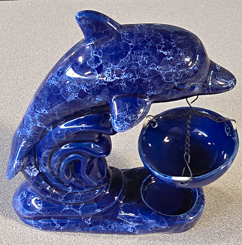 Blue white marbled - blue/white, glossy