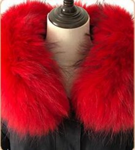 100 real raccoon fur - real, collar