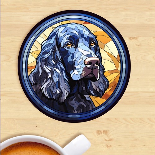 Pet dog coaster stained - pet,
