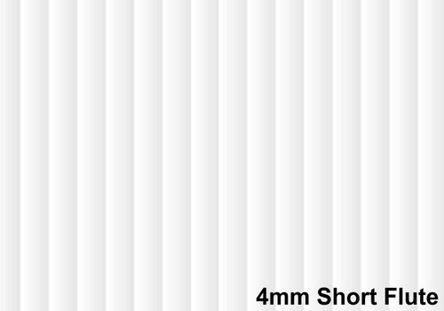 White corrugated fluted board - fluted,