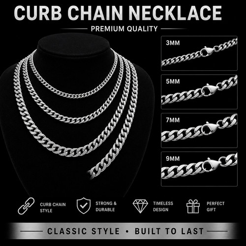 Silver cuban link chain - link,