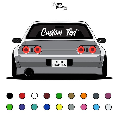 Custom text large car jdm - text,