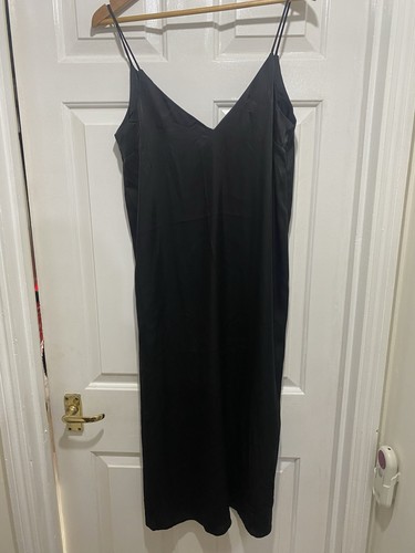 Monkl black satin - slip, dress