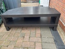 Corner TV stand unit cabinet black Ikea Lack 100cm x 55cm storage for bluray etc
