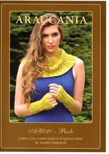 Araucania Knitting Pattern Booklet Puelo DK Yarn Ladies Cowl and Mitts AY021