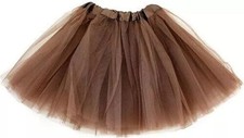 13PCs KID Brown Tutu Skirt Girl Fancy Dress Costume Ballet Dance Party