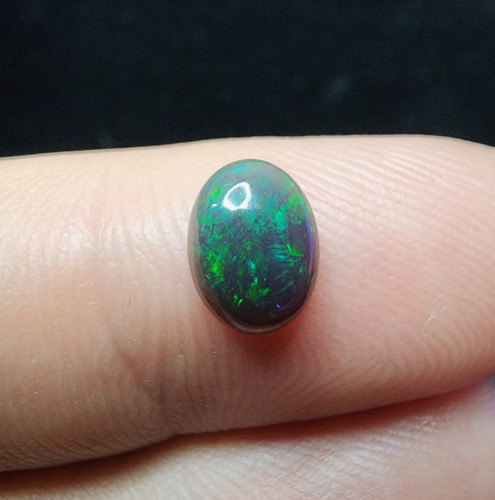 Ethiopian black opal - ethiopian, cabochon