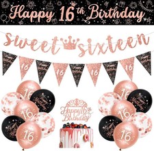 16th Birthday Decorations Set