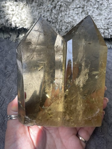 Twin natural citrine tower - twin,