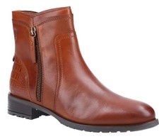 Hush Puppies Scarlett Womens Tan Smart Casual Zip-Up Ankle Boots