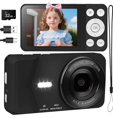 Digital camera 64mp - 4k,