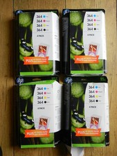 Joblot 4 X Genuine HP364 MPK J3M82AE 4 Pack of Ink Cartridges with photo paper