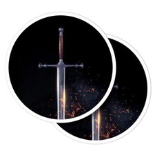 2x Vinyl Stickers Medieval