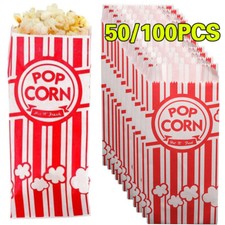 50/100pcs Popcorn Paper Bags