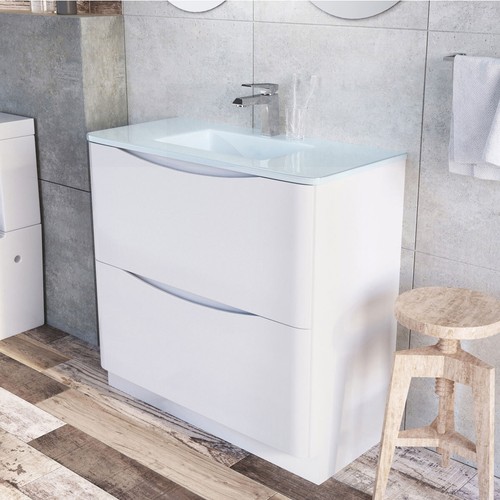 Eaton 900 white glass - glass, basin