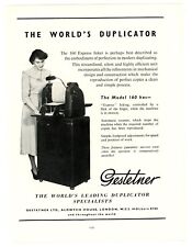 Gestetner The Worlds Duplicator Print Ad advert advertisement vintage 1950s #50