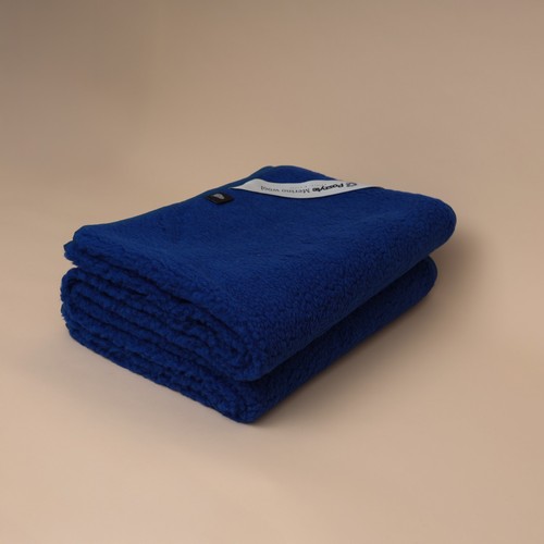 Merino wool blanket - blanket, navy