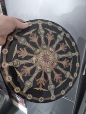 American Brass Charger Depicting Presidential Cigar Bands RARE AND UNIQUE