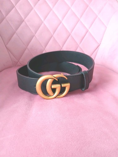 Black leather gucci marmount - black,
