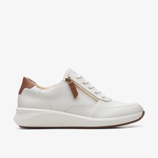 Clarks Womens Un Rio Zip White