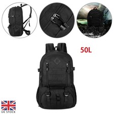 Outdoor Military Tactical Army Backpack Rucksack Camping Hiking Trekking Bag 50L