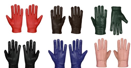 Ladies leather gloves - gloves, women