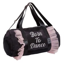 Born To Dance Barrel Bag Girls Holdall Duffle School Sports Ballet Gym Dance Bag