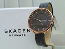 New SKAGEN Gitte Ladies watch Charcoal Mesh Milanese strap , Gift for Her! (sk27