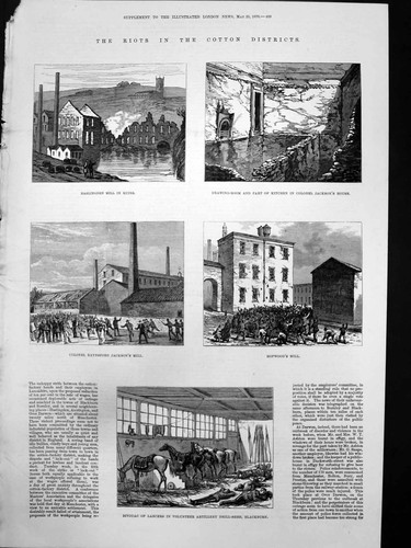 Old print riots - old, cotton