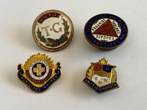Trade union vintage badges - union,