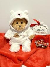 Festive Teddy Bear in White