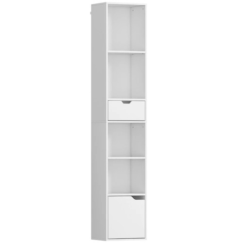 Narrow bookshelf with - with, drawer