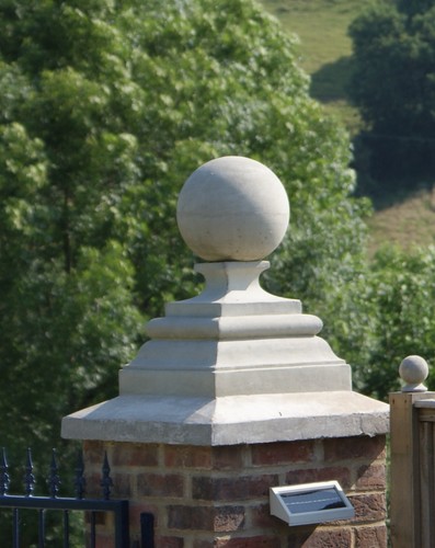 Gatepost top stone pier - stone,