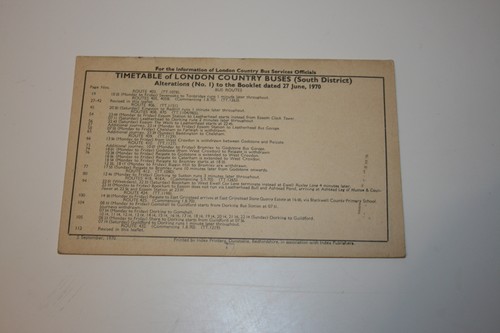 Timetable london country - london,