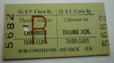 1995 Chinnor Princes Risborough Railway Chinnor - Thame Junction Station Ticket