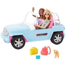 Barbie Jeep with 2 Dolls